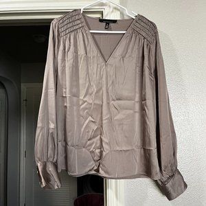 PEWTER SILK BLOUSE